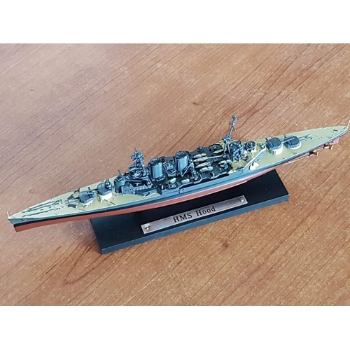 160 - 2 x Scale Model Ships; 'Bismark' (71341010 and 'HMS Hood' (7134103) with Original Boxes, by Edition ... 