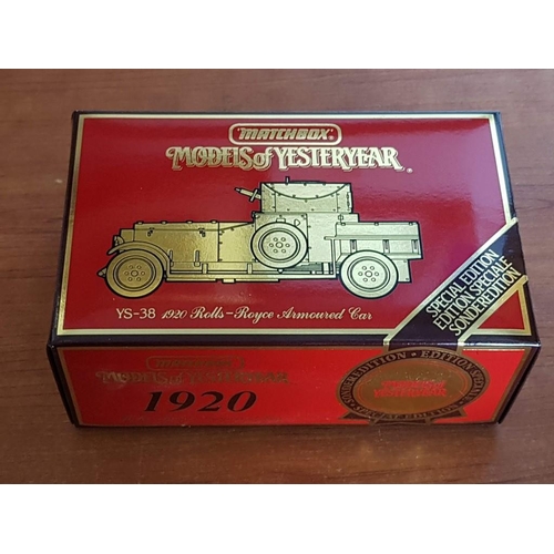 163 - 2 x Special Edition Matchbox Models of Yesteryear; YS-38 1920 Rolls Royce Armoured Car and YS-39 Pas... 