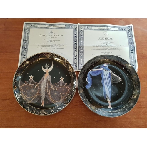 175 - Royal Doulton Collection 'House of Erte' Decorative Porcelain Plates with Certificate of Authenticit... 