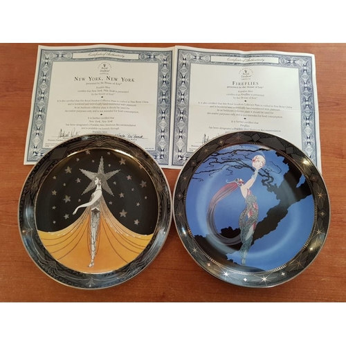 175 - Royal Doulton Collection 'House of Erte' Decorative Porcelain Plates with Certificate of Authenticit... 