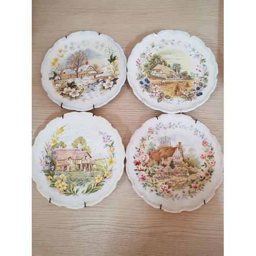 198 - 4 x Royal Albert 'Cottage Garden Year Series' Decorative Plates; Spring, Summer, Autumn, Winter, (Ap... 
