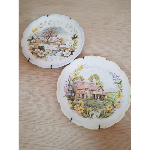 198 - 4 x Royal Albert 'Cottage Garden Year Series' Decorative Plates; Spring, Summer, Autumn, Winter, (Ap... 