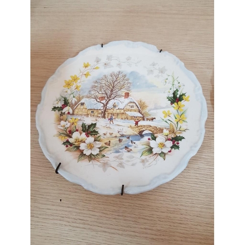 198 - 4 x Royal Albert 'Cottage Garden Year Series' Decorative Plates; Spring, Summer, Autumn, Winter, (Ap... 