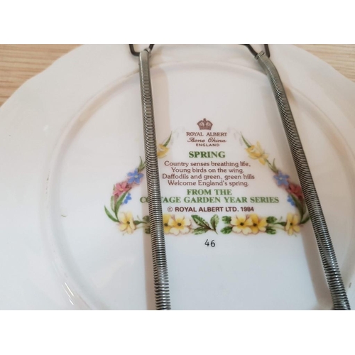 198 - 4 x Royal Albert 'Cottage Garden Year Series' Decorative Plates; Spring, Summer, Autumn, Winter, (Ap... 