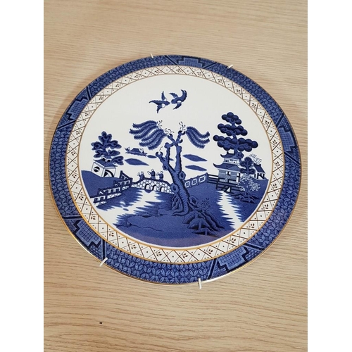 199 - Royal Doulton 'Booths Real Old Willow' Large Porcelain Cake Plater / Decorative Plate, (Approx. Ø: 2... 