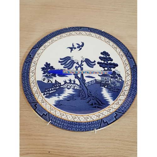 199 - Royal Doulton 'Booths Real Old Willow' Large Porcelain Cake Plater / Decorative Plate, (Approx. Ø: 2... 