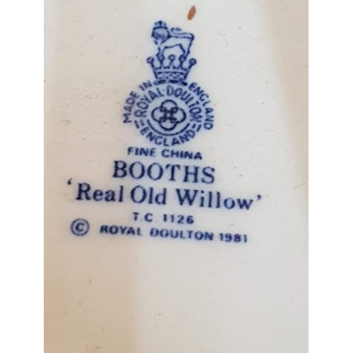 199 - Royal Doulton 'Booths Real Old Willow' Large Porcelain Cake Plater / Decorative Plate, (Approx. Ø: 2... 