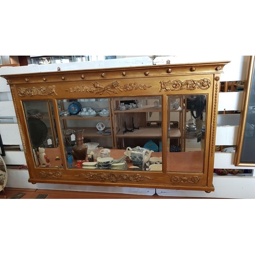 201 - Vintage Mirror with Highly Ornate Gilded Frame, (Approx. 68 x 117cm)