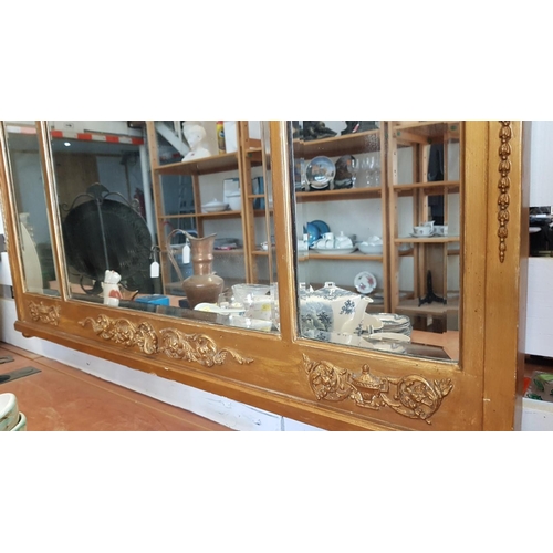 201 - Vintage Mirror with Highly Ornate Gilded Frame, (Approx. 68 x 117cm)