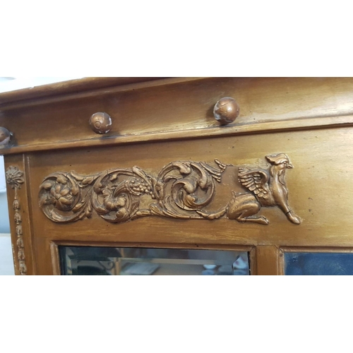 201 - Vintage Mirror with Highly Ornate Gilded Frame, (Approx. 68 x 117cm)