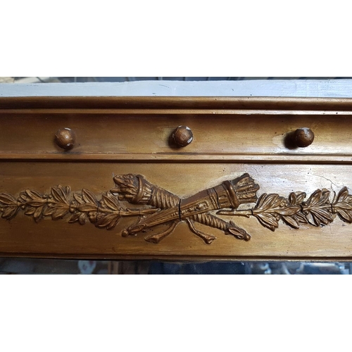 201 - Vintage Mirror with Highly Ornate Gilded Frame, (Approx. 68 x 117cm)