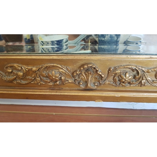 201 - Vintage Mirror with Highly Ornate Gilded Frame, (Approx. 68 x 117cm)
