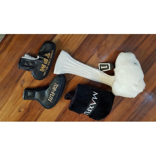202 - Large Collection of Golf Accessories; Golfing Shoes Size 9, Qty of Golf Balls, Golf Ball Tee Holder ... 