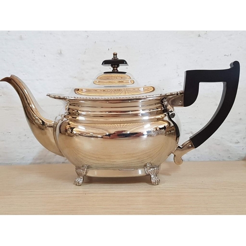 204 - Vintage Viners of Sheffield 4-Piece Alpha Plate (Silver Plated) Tea / Coffee Set; Tea Pot, Coffee Po... 