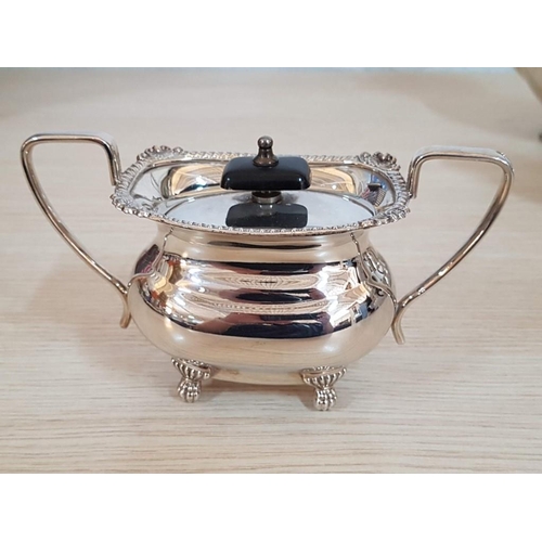 204 - Vintage Viners of Sheffield 4-Piece Alpha Plate (Silver Plated) Tea / Coffee Set; Tea Pot, Coffee Po... 