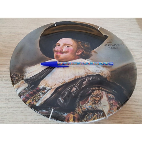 211 - 2 x Collector's Decorative Porcelain Wall Plates; 'The Laughing Cavalier' by Frans Hals, and 'The Be... 