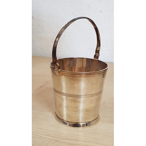 218 - 'Emess Silverware' Heavy Silver Plated Ice Bucket, (Approx. Ø: 12cm, H: 12.5cm)