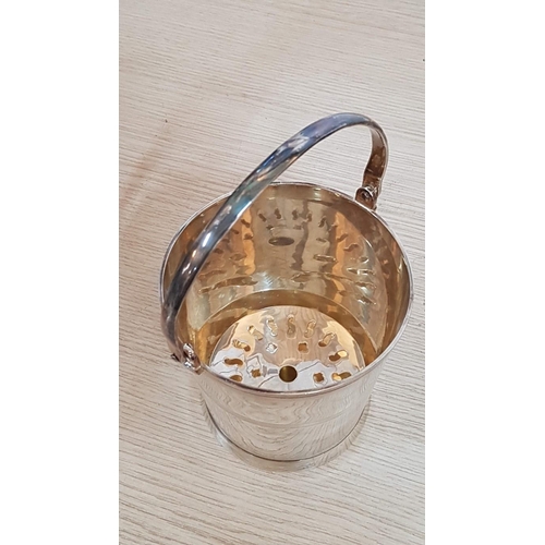 218 - 'Emess Silverware' Heavy Silver Plated Ice Bucket, (Approx. Ø: 12cm, H: 12.5cm)