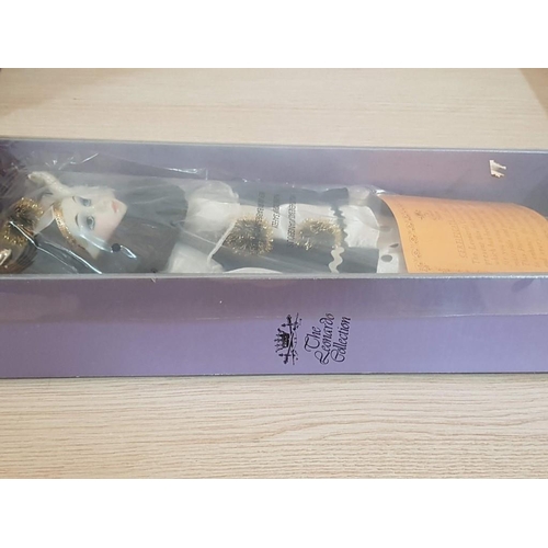 221 - The Leonardo Collection 'Pierrot' Porcelain Doll with Certificate of Authenticity, (Approx. H: 40cm)