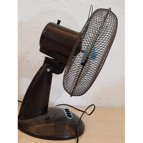 224 - 'Beper' Table Fan, (Model: P206VEN230), Black / Blue Colour