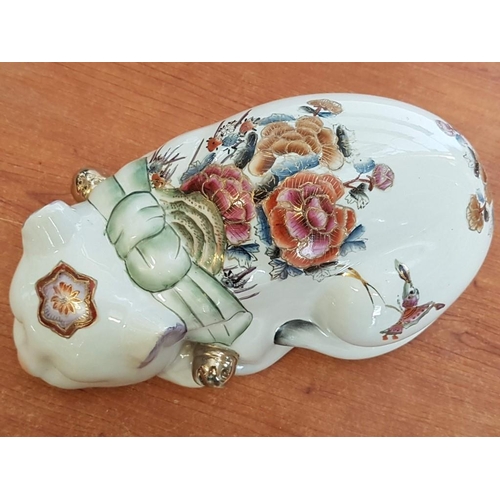 227 - Satsuma Sleeping Cat, (Approx. 24 x 11cm)
