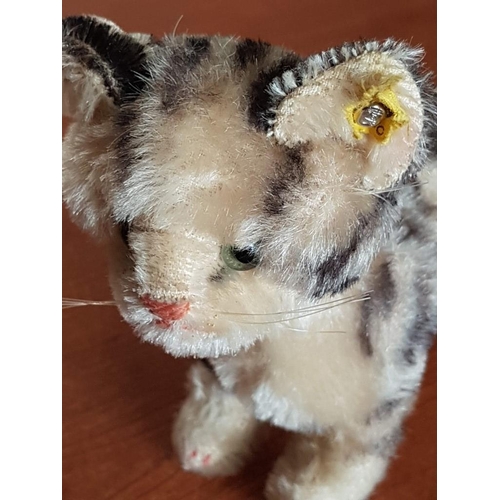 228 - Steiff Tabby Cat, (Circa 1950-1959), Made in Germany, Together with Other Vintage Toys, (5)