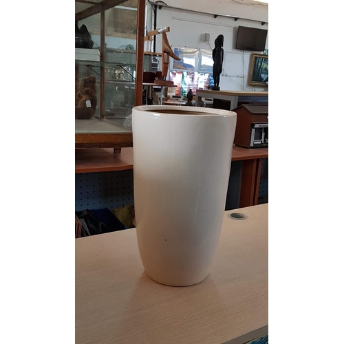 23 - Cream Colour Ceramic Plant Pot / Vase