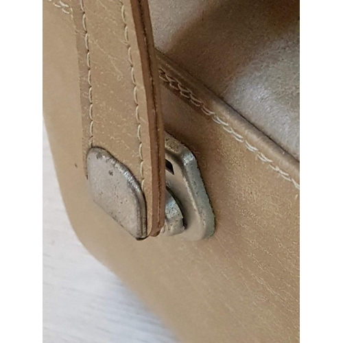453 - Retro 1970's 'Antler' Faux Leather Suitcase in Mustard Colour (Approx. 54 x 38 x 15cm)