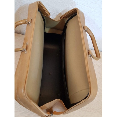453 - Retro 1970's 'Antler' Faux Leather Suitcase in Mustard Colour (Approx. 54 x 38 x 15cm)