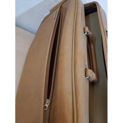 453 - Retro 1970's 'Antler' Faux Leather Suitcase in Mustard Colour (Approx. 54 x 38 x 15cm)