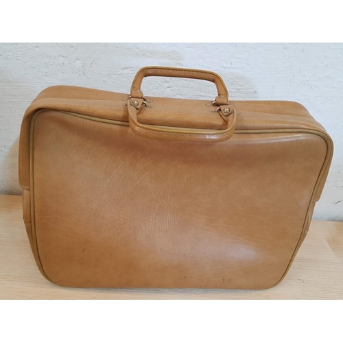 453 - Retro 1970's 'Antler' Faux Leather Suitcase in Mustard Colour (Approx. 54 x 38 x 15cm)