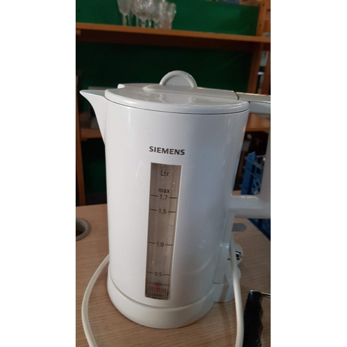 60 - Siemens Kettle, Kenwood Electric Mixer, Hand Whisk and Tea Bags Porcelain Strainer, (4)