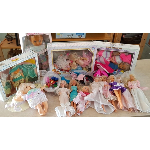 61 - Large Collection of Assorted Dolls, Some with Boxes