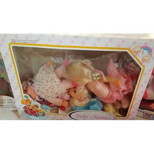 61 - Large Collection of Assorted Dolls, Some with Boxes