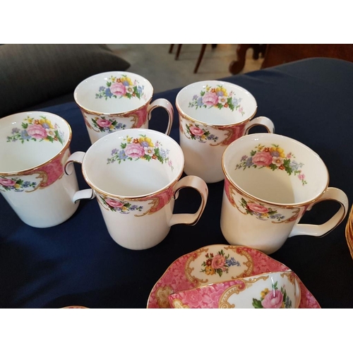 139 - Stunning Large Collection of Royal Albert 'Lady Carlyle' English Bone China, Circa 1944; Including S... 