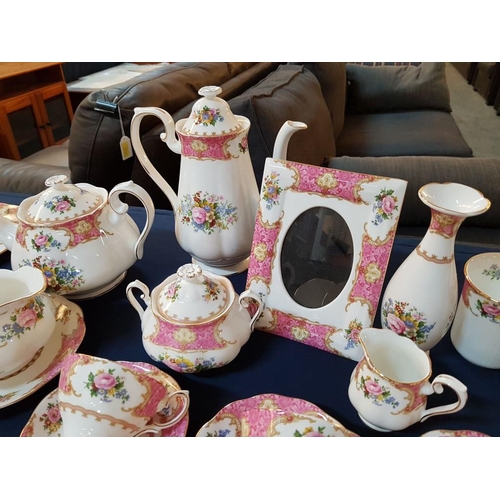 139 - Stunning Large Collection of Royal Albert 'Lady Carlyle' English Bone China, Circa 1944; Including S... 