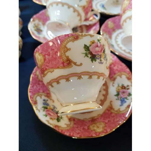 139 - Stunning Large Collection of Royal Albert 'Lady Carlyle' English Bone China, Circa 1944; Including S... 