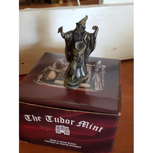 155 - Collection of 'The Tudor Mint' Myth and Magic Sculptures & Figurines; The Fire Wizard #3040, Crystal... 