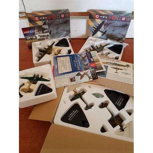 161 - 5 x 'Atlas Editions' Battle Airplanes in Original Boxes; Heinkel HE111, Messerschmitt Bf109E-4, Supe... 