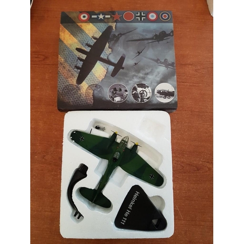 161 - 5 x 'Atlas Editions' Battle Airplanes in Original Boxes; Heinkel HE111, Messerschmitt Bf109E-4, Supe... 