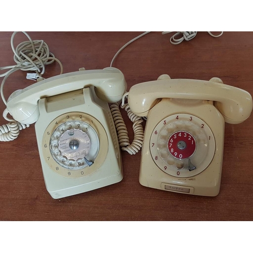 172 - 2 x Vintage Rotary Dial Telephones; Cyta Ericson 1972 and Cyta Telic S63 1980's, (Untested), (2)