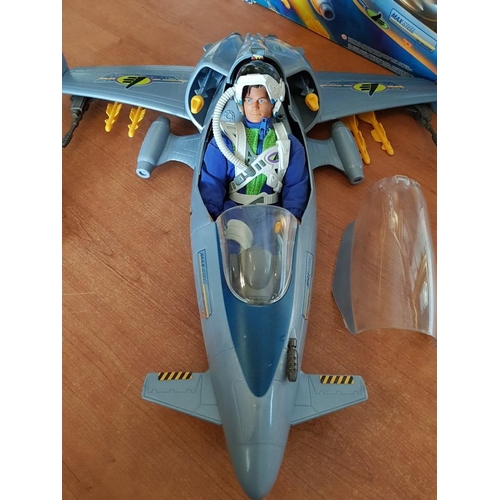 197 - Max Steel MX25 Attack Jet and Battle Luge Retro Toy, (Circa 1999) with Original Box