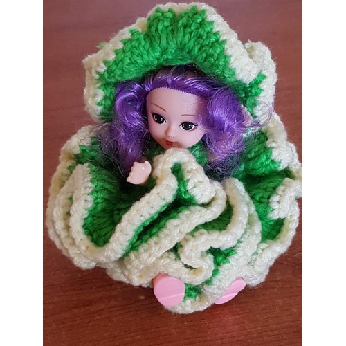 210 - Retro Doll with Crochet Dress, (Approx. H: 12cm), 

* Donation and Proceeds for Friends Hospice Foun... 