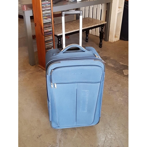448 - Blue 'Extensible' Suitcase / Travel Bag, (Approx. 40 x 24 x 67cm)