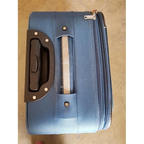 448 - Blue 'Extensible' Suitcase / Travel Bag, (Approx. 40 x 24 x 67cm)