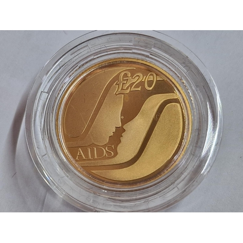 10 - Cyprus Gold Coin; (1994) £20 Proof 'Aids' 22ct Gold, 7.9881g, Ø: 22.05mm, Limited Edition of 4,000 P... 