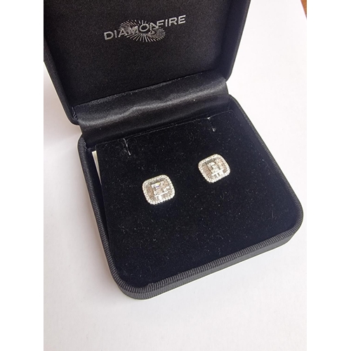 100 - Exquisite Pair of 18ct White Gold and Diamond Cluster Earrings; Each Set with Approx. 69 x Diamonds,... 