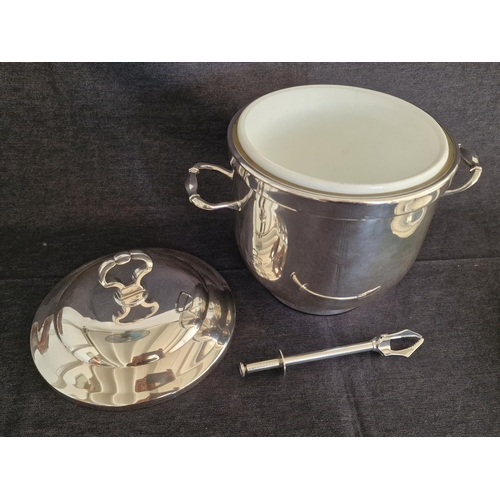 102 - Decorative Twin Handled Round Silver Plated Serving Tray, (Approx. Ø: 36cm, Plus Handles), Together ... 