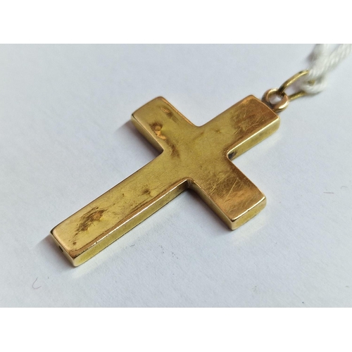 14 - 18ct Gold Cross Pendant, (Approx. H: 35mm, 3.9g)