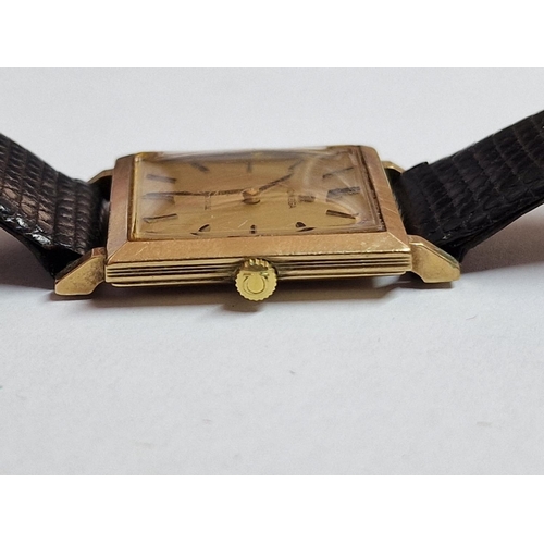 50 - Vintage 9ct Gold Omega De Ville Gent's Wrist Watch, with Baton Hour Markers, #620 Calibre Movement, ... 